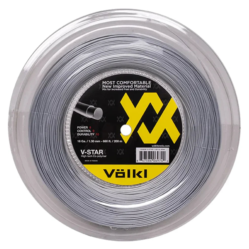 V Star Tennis String Reel Silver Strings Volkl
