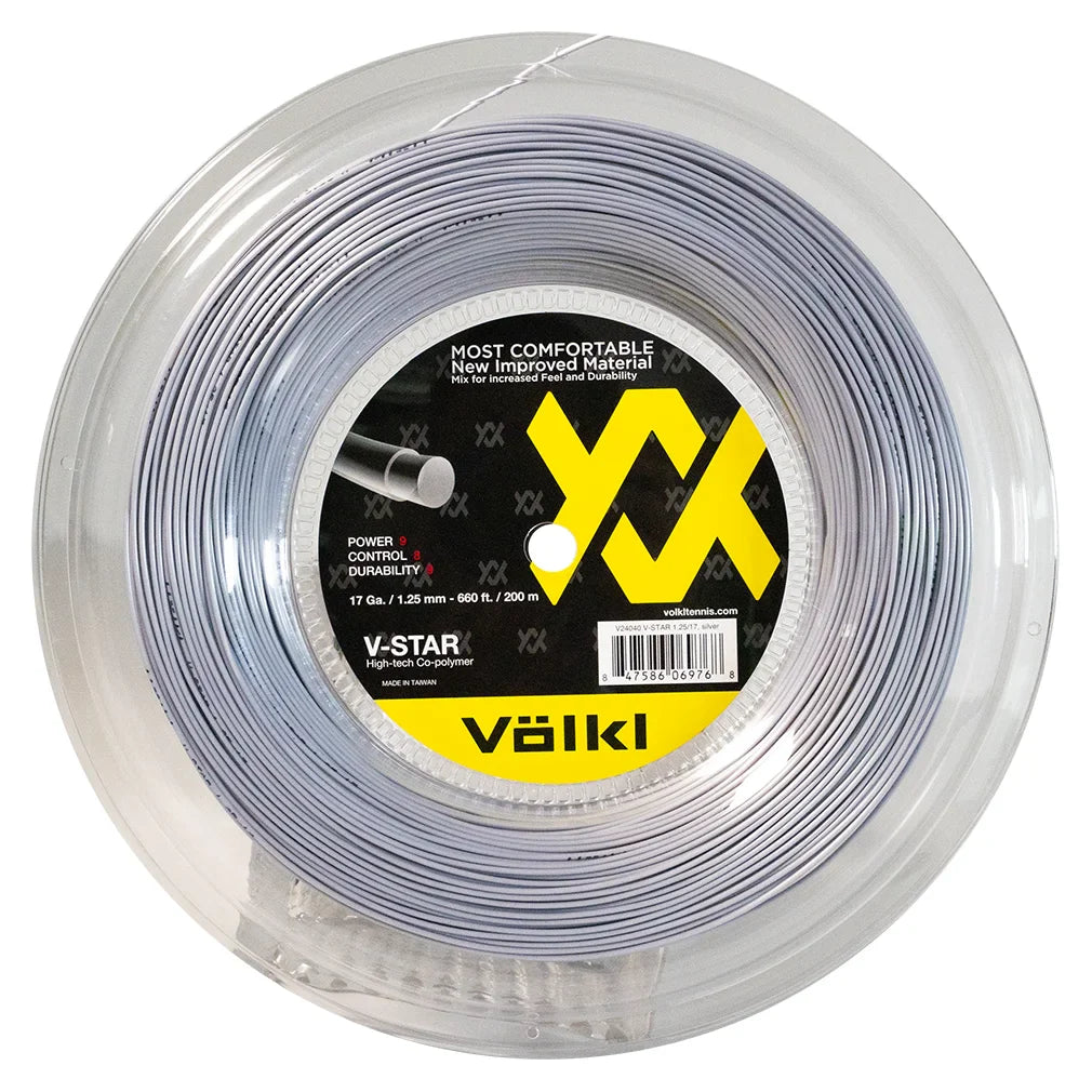 V Star Tennis String Reel Silver Strings Volkl