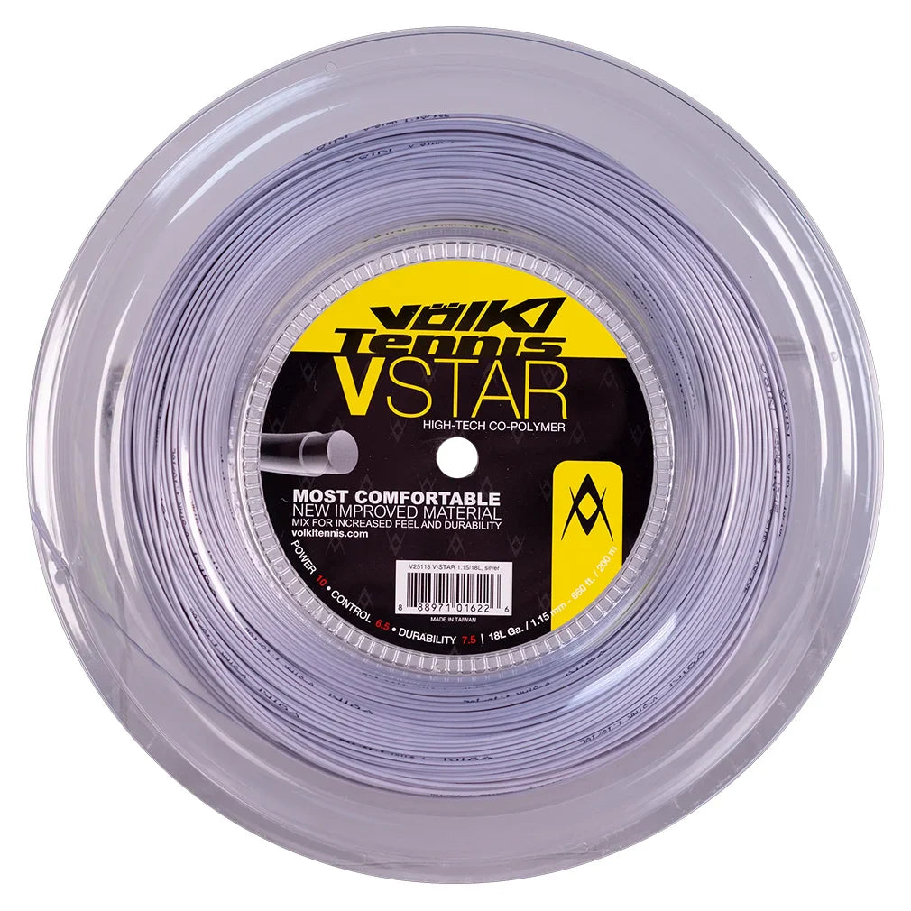 V Star Tennis String Reel Silver Strings Volkl