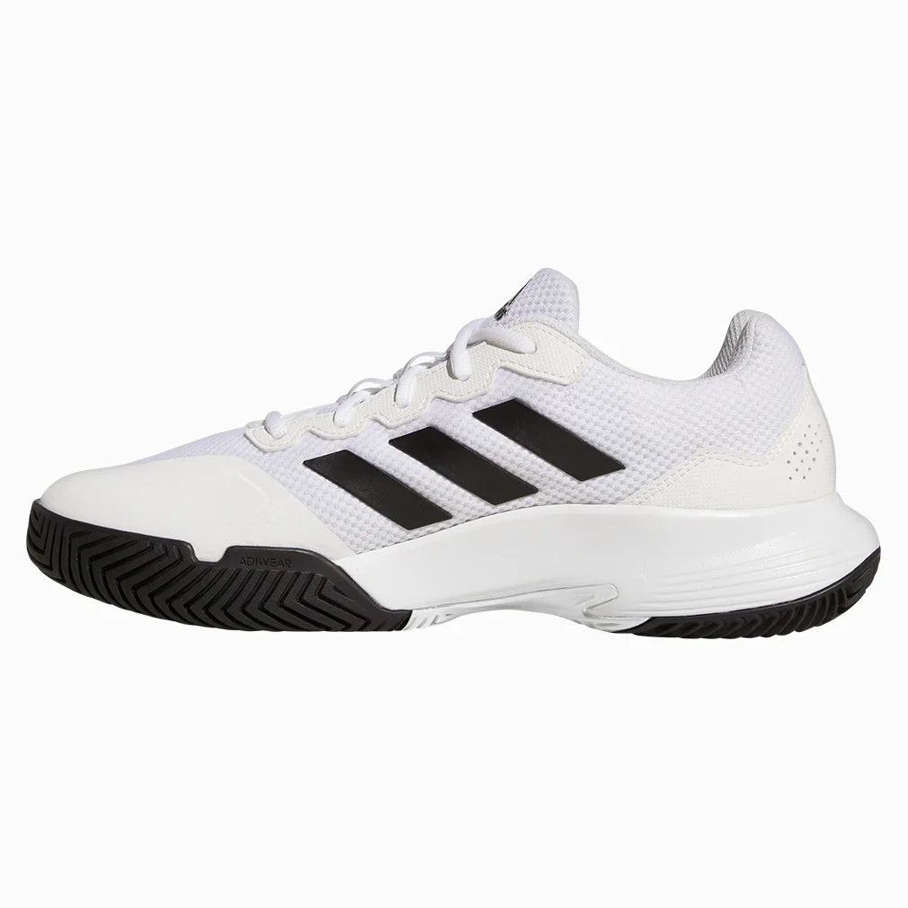 Men`s GameCourt 2 Tennis Shoes Footwear White and Core Black Footwear Adidas