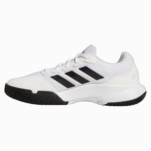 Men`s GameCourt 2 Tennis Shoes Footwear White and Core Black Footwear Adidas