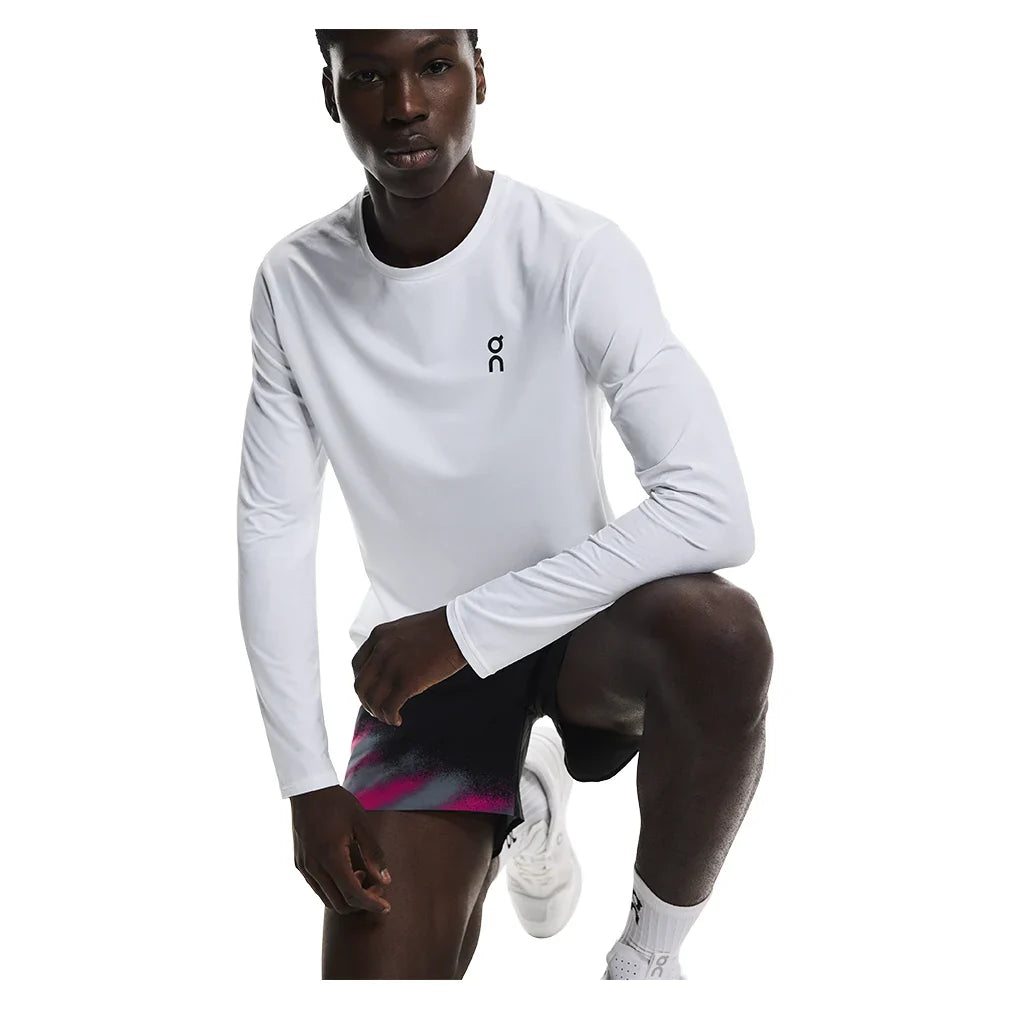 Men`s Court Long Sleeve Tennis Top White Apparel On