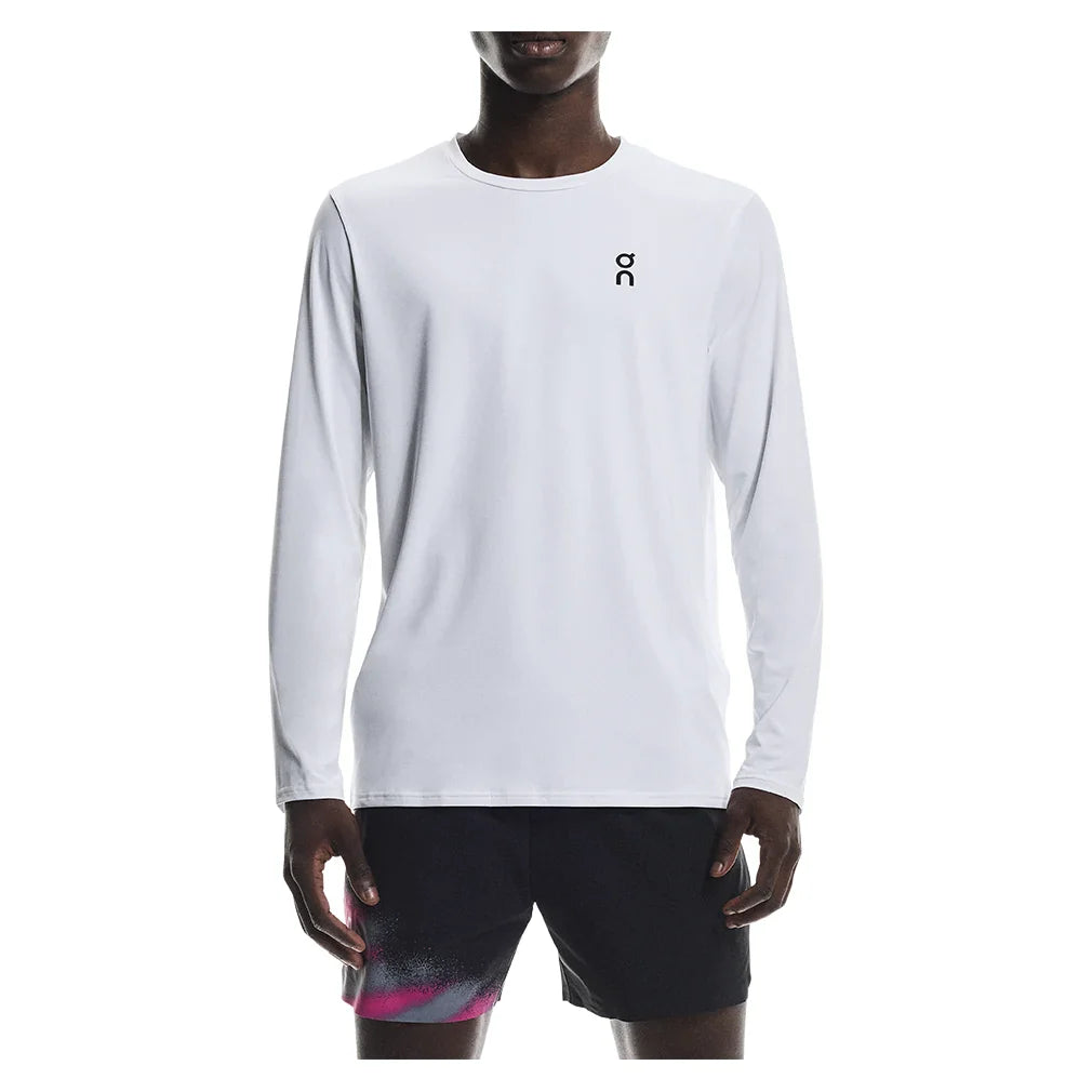 Men`s Court Long Sleeve Tennis Top White Apparel On