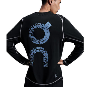 Men`s Training Long Graphic Top Black Apparel On