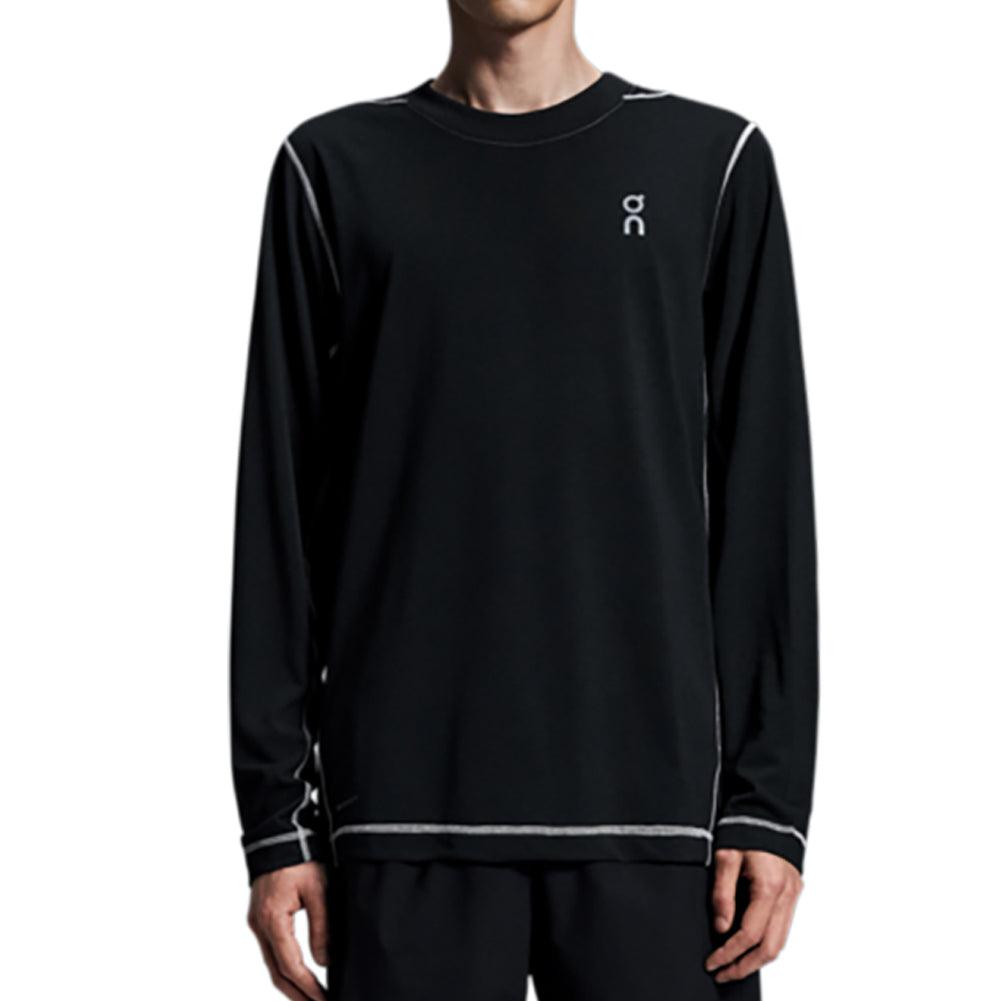 Men`s Training Long Graphic Top Black Apparel On