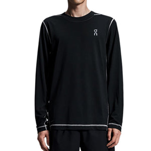 Men`s Training Long Graphic Top Black Apparel On