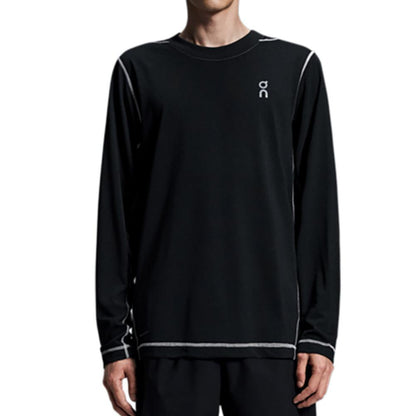 Men`s Training Long Graphic Top Black Apparel On