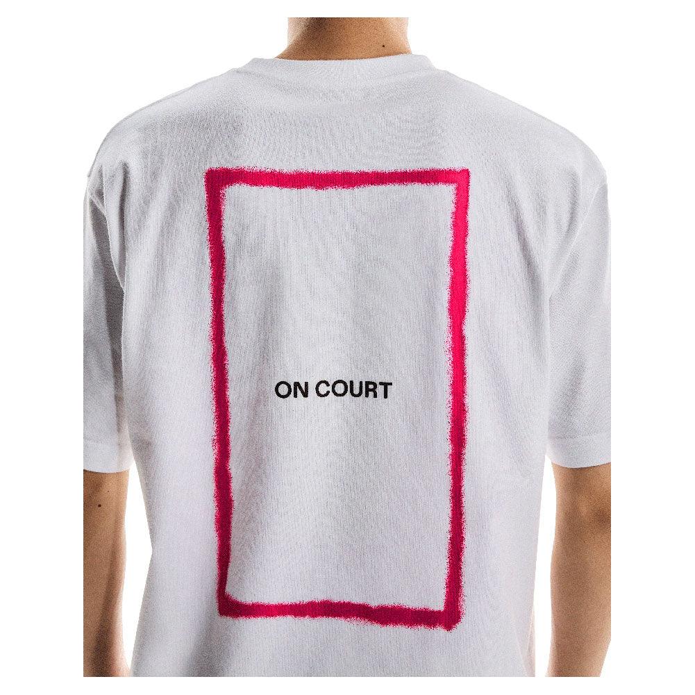 Men`s Club Graphic Tennis Top White Apparel On