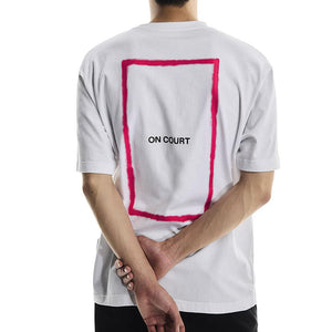 Men`s Club Graphic Tennis Top White Apparel On