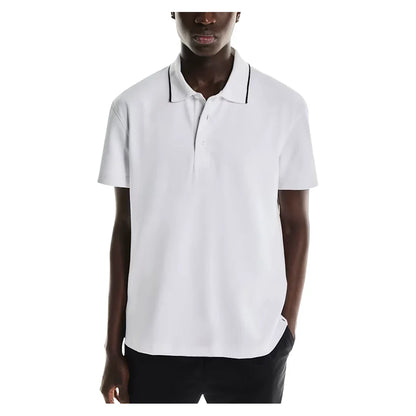 Men`s Courtside Tennis Polo White Apparel On