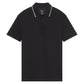 Men`s Courtside Tennis Polo Black Apparel On