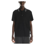 Men`s Courtside Tennis Polo Black Apparel On