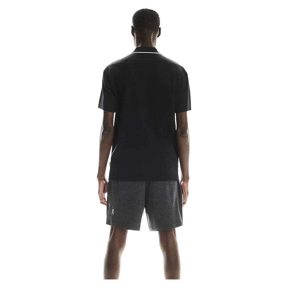 Men`s Courtside Tennis Polo Black Apparel On