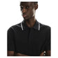 Men`s Courtside Tennis Polo Black Apparel On