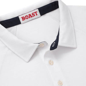 Men's Performance Raglan Tennis Polo White Apparel Boast