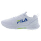 Mens Volley Burst Pickleball Shoes White and Green Gecko Footwear Fila
