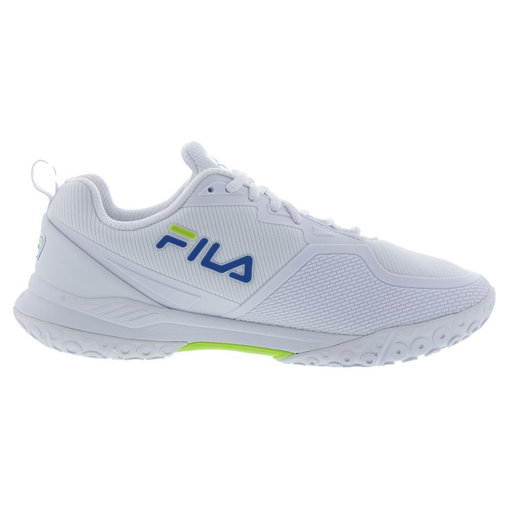 Mens Volley Burst Pickleball Shoes White and Green Gecko Footwear Fila