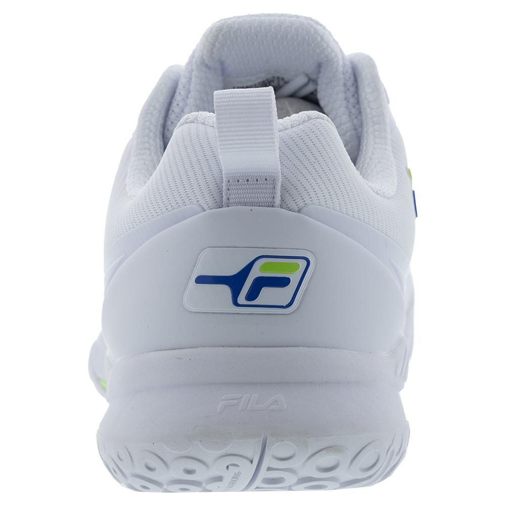 Mens Volley Burst Pickleball Shoes White and Green Gecko Footwear Fila