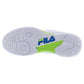 Mens Volley Burst Pickleball Shoes White and Green Gecko Footwear Fila