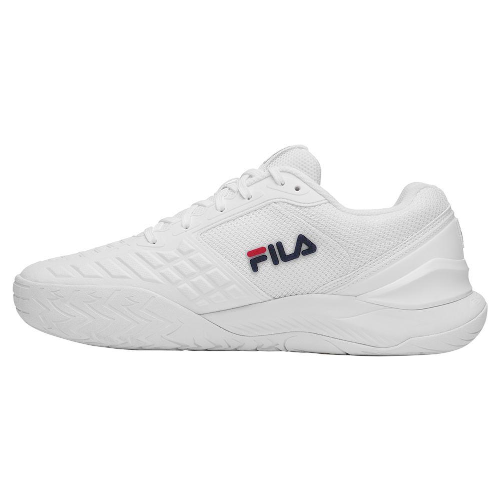 Men's Axilus 3 Tennis Shoes White and Navy Footwear Fila