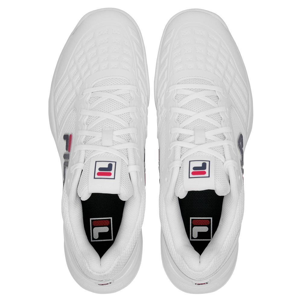 Men's Axilus 3 Tennis Shoes White and Navy Footwear Fila