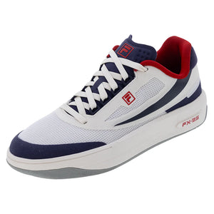 Men`s FX-25 Tennis Shoes White and Navy Footwear Fila
