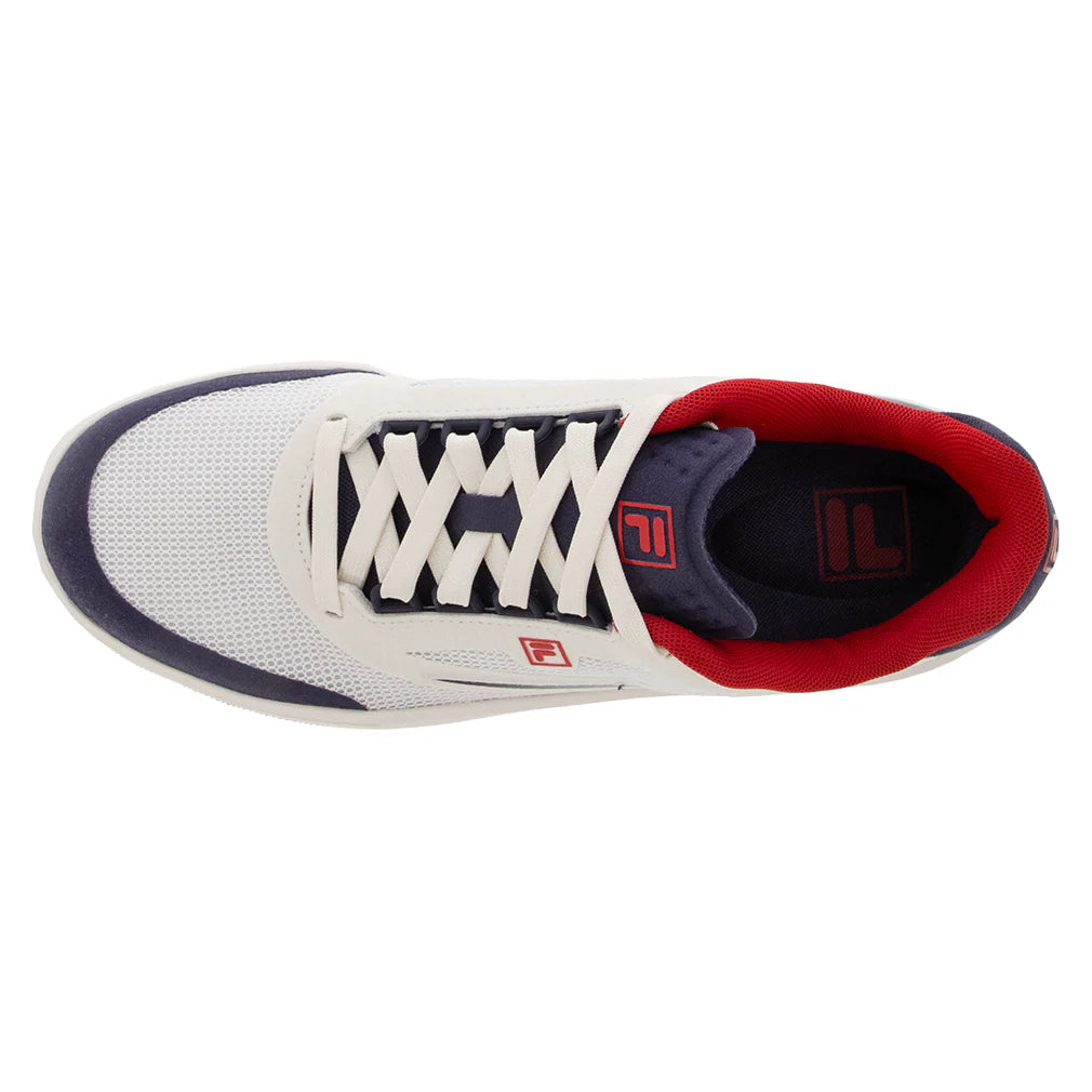 Men`s FX-25 Tennis Shoes White and Navy Footwear Fila