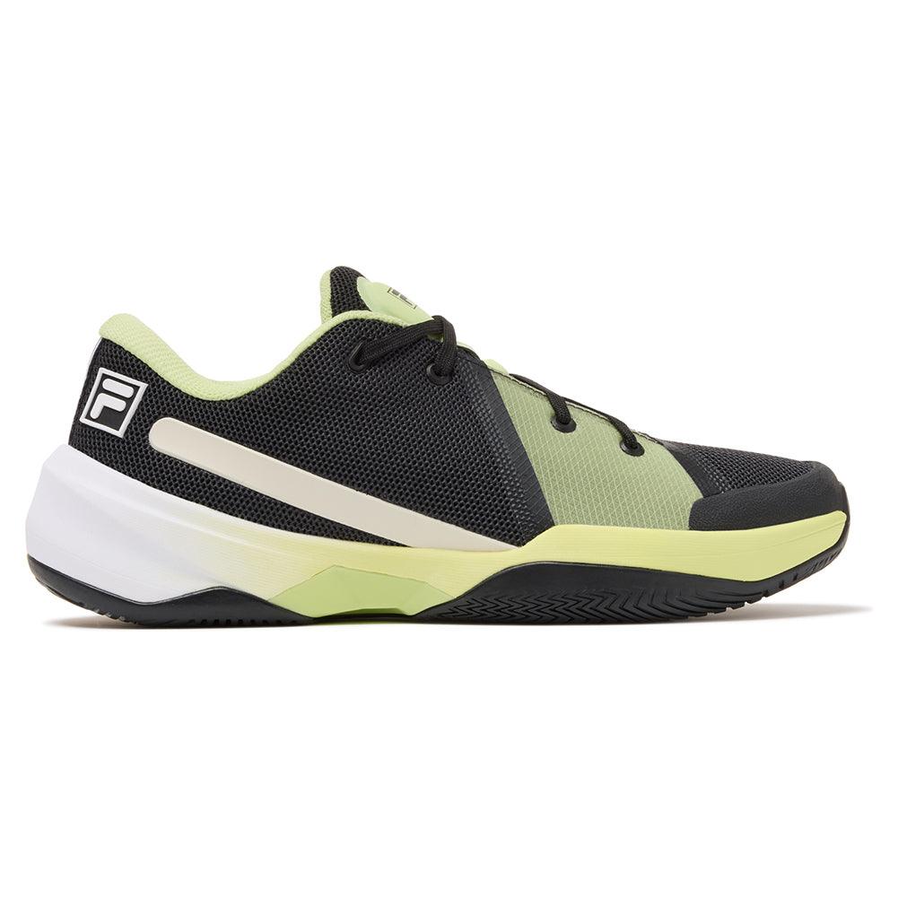 Men`s Fire Ace Tennis Shoes Black and Shadow Lime Footwear Fila