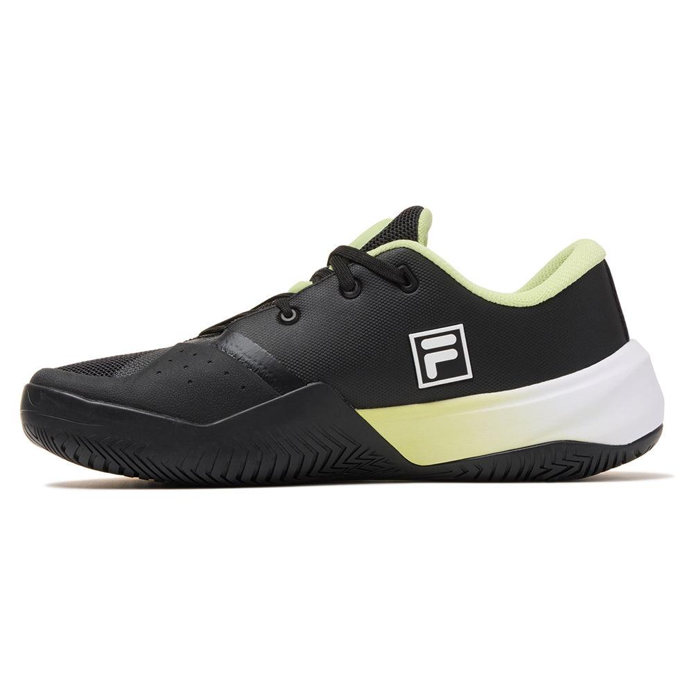 Men`s Fire Ace Tennis Shoes Black and Shadow Lime Footwear Fila