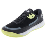 Men`s Quick Ace Tennis Shoes Black and Shadow Lime Footwear Fila