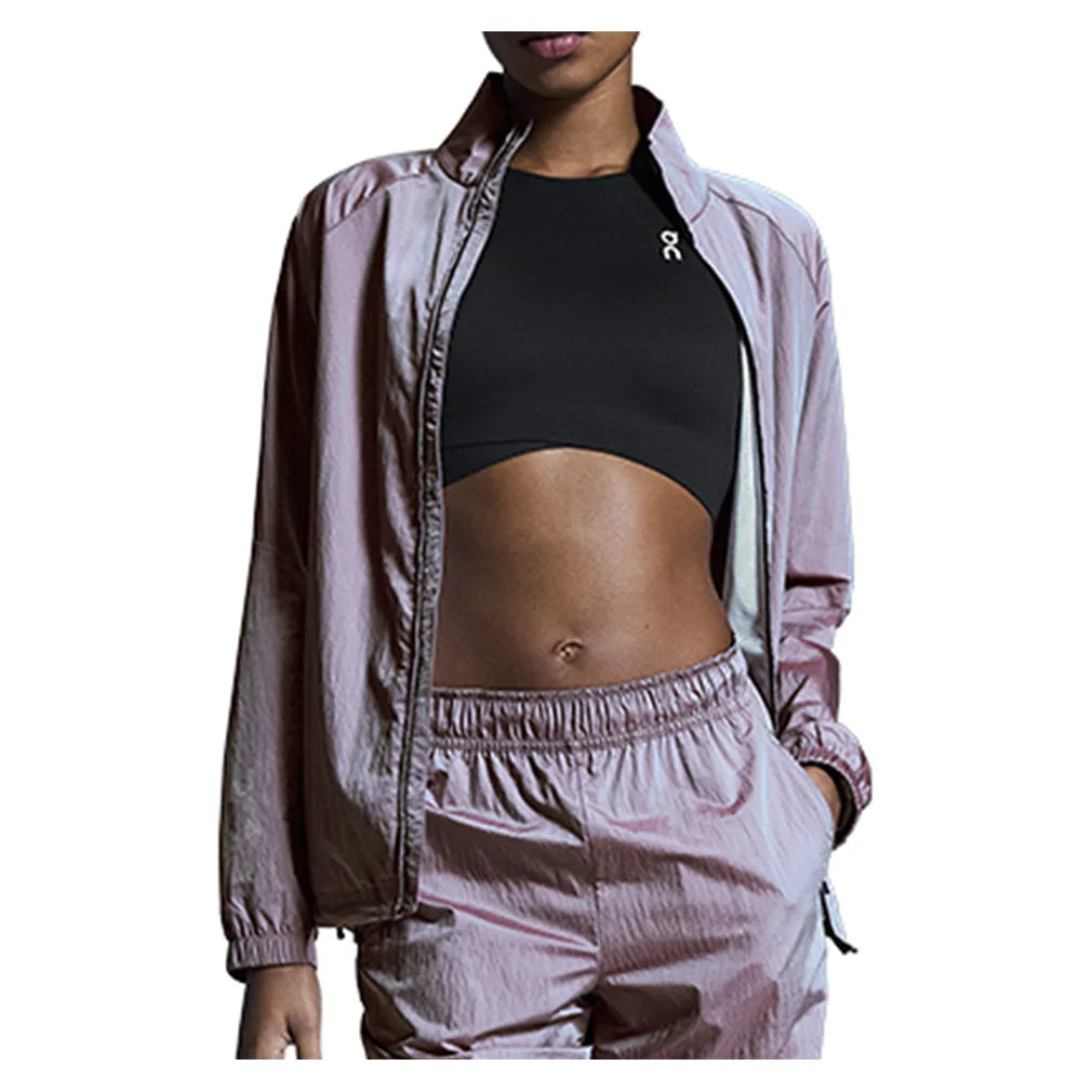 Women`s Courtside Tennis Jacket Pink Apparel On