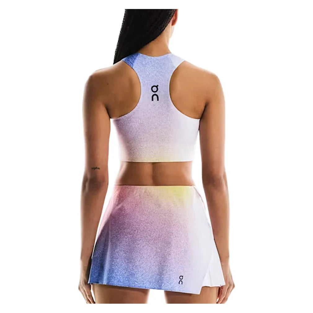 Women`s Court Crop Tennis Top White and Indigo Apparel On