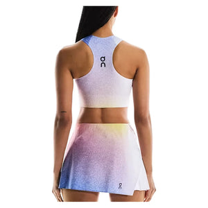 Women`s Court Crop Tennis Top White and Indigo Apparel On