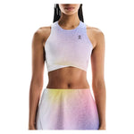 Women`s Court Crop Tennis Top White and Indigo Apparel On