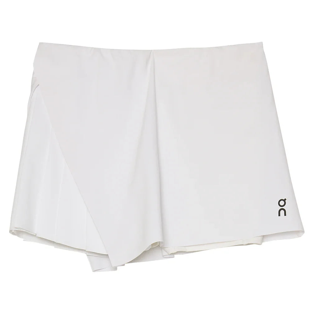 Women`s Court Side Pleat Tennis Skort White Apparel On