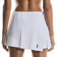 Women`s Court Side Pleat Tennis Skort White Apparel On