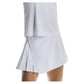 Women`s Court Side Pleat Tennis Skort White Apparel On