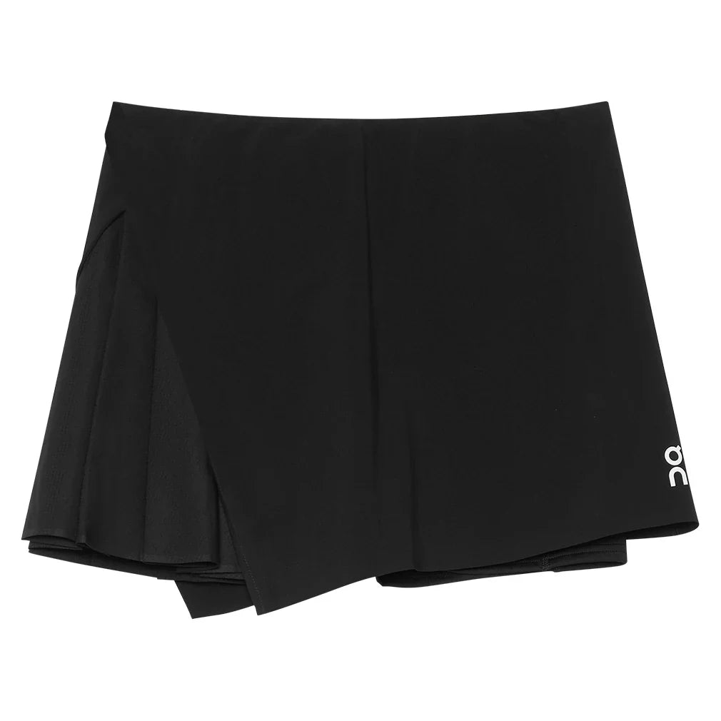 Women`s Court Side Pleat Tennis Skort Black Apparel On