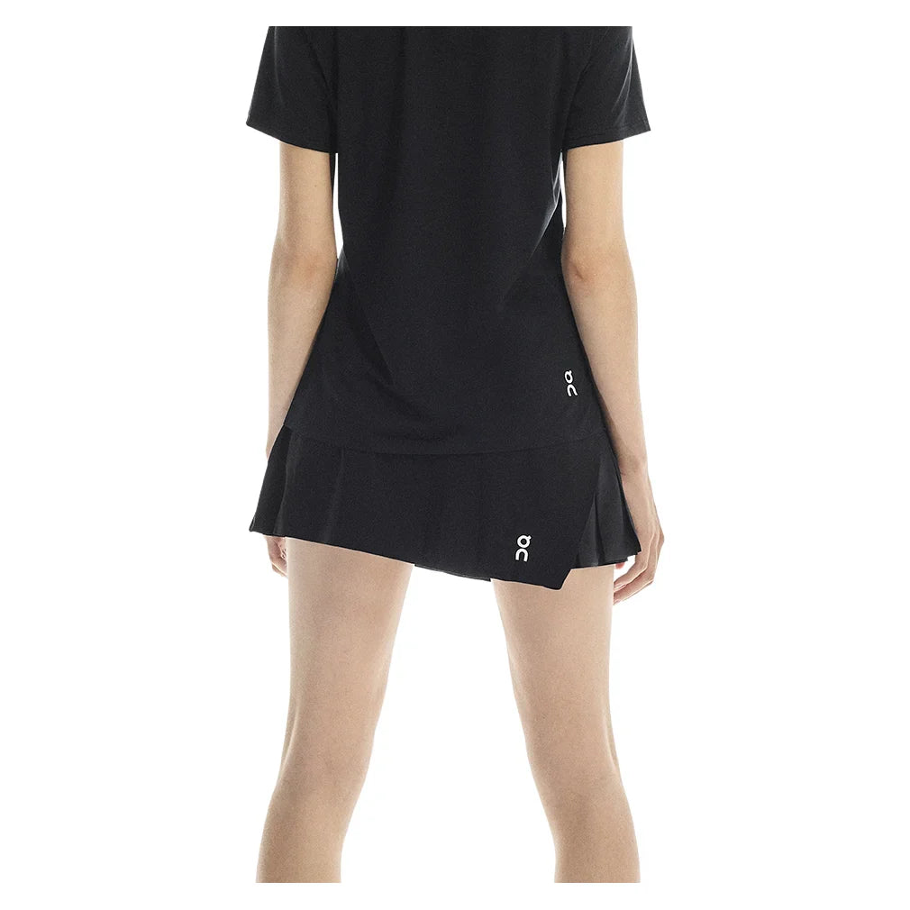 Women`s Court Side Pleat Tennis Skort Black Apparel On