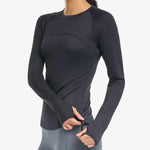 Women`s Drawstring Long Sleeve Tennis Crew Apparel BloqUV