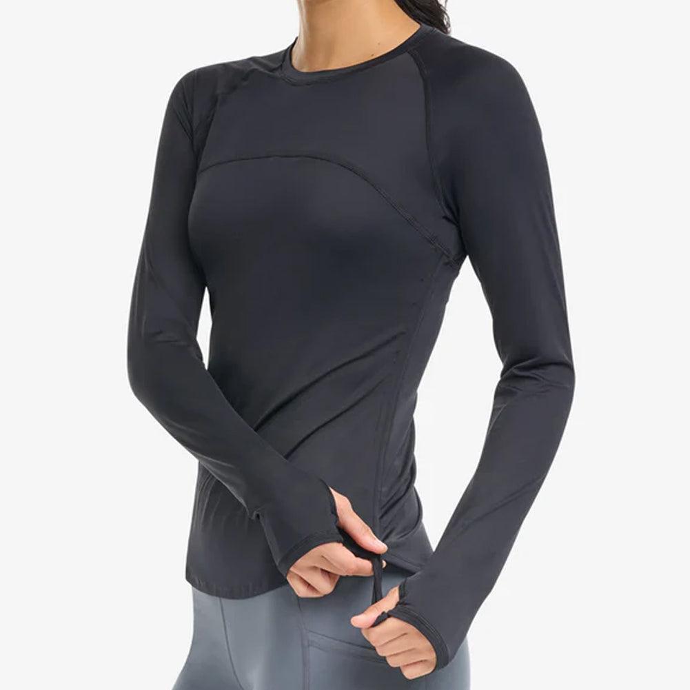 Women`s Drawstring Long Sleeve Tennis Crew Apparel BloqUV