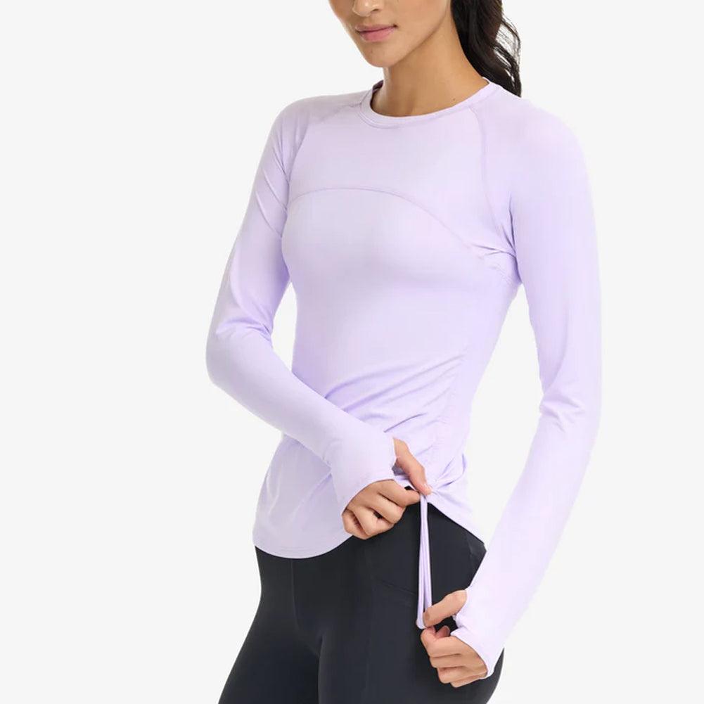 Women`s Drawstring Long Sleeve Tennis Crew Apparel BloqUV