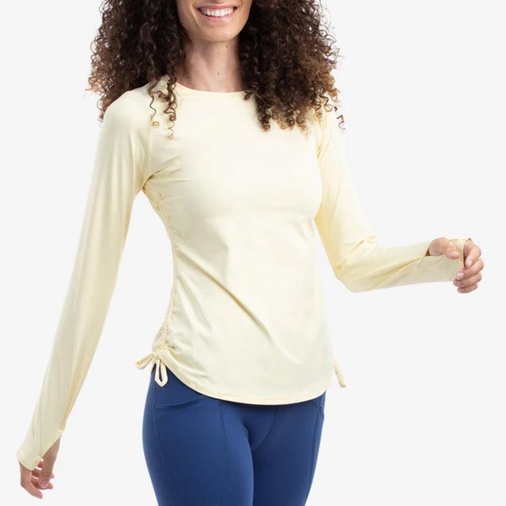 Women`s Drawstring Long Sleeve Tennis Crew Apparel BloqUV