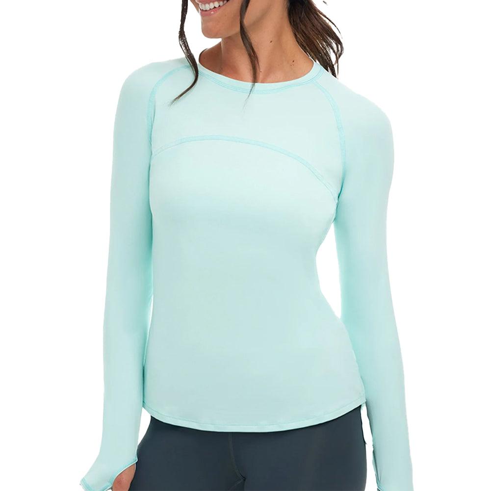 Women`s Drawstring Long Sleeve Tennis Crew Apparel BloqUV