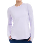 Women`s Relaxed Scallop Long Sleeve Tennis Top Apparel BloqUV