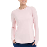 Women`s Relaxed Scallop Long Sleeve Tennis Top Apparel BloqUV