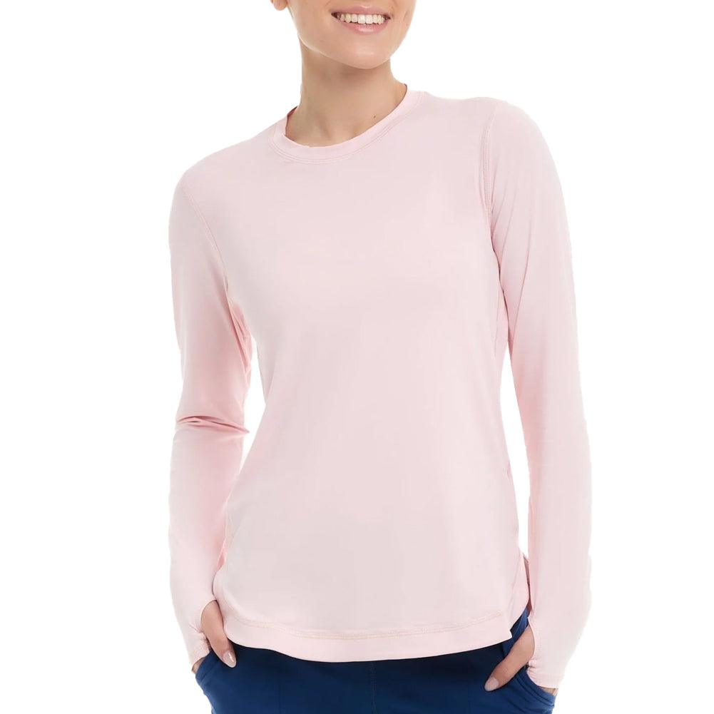 Women`s Relaxed Scallop Long Sleeve Tennis Top Apparel BloqUV