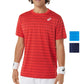 Men`s Court Stripe Short Sleeve Tennis Top Apparel Asics