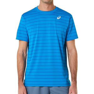 Men`s Court Stripe Short Sleeve Tennis Top Apparel Asics