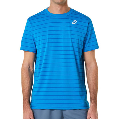Men`s Court Stripe Short Sleeve Tennis Top Apparel Asics